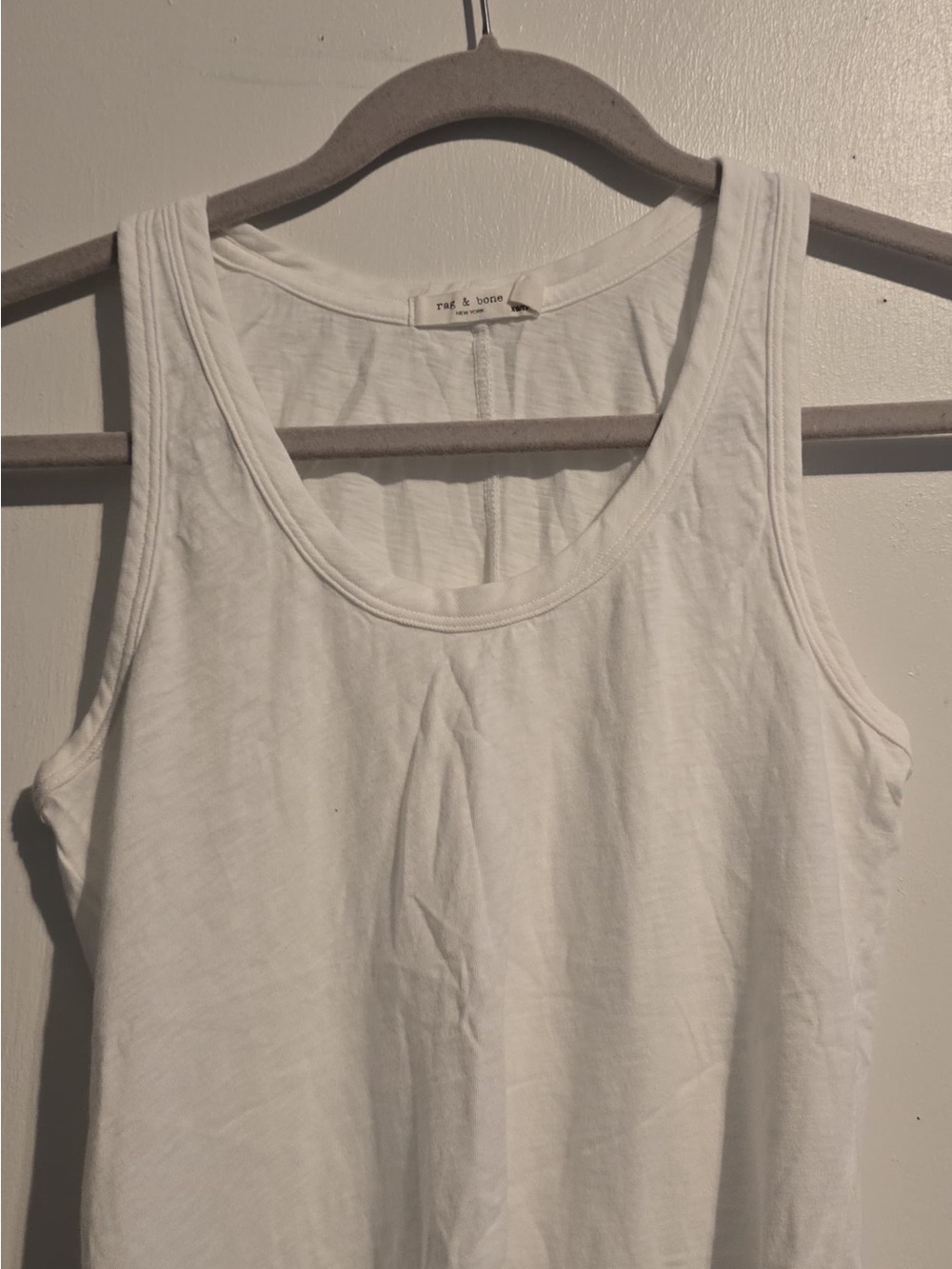 rag & bone White Ribbed High-Neck Tank - Picture 4 of 13